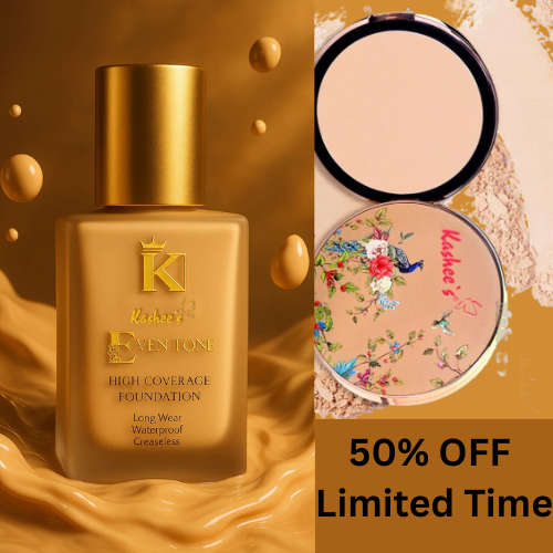 Kashee's Eventone High Coverage Foundation+Free Gift (Kashees Compact Powder)