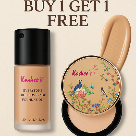 Kashee's Eventone High Coverage Foundation+Free Gift (Kashees Compact Powder)